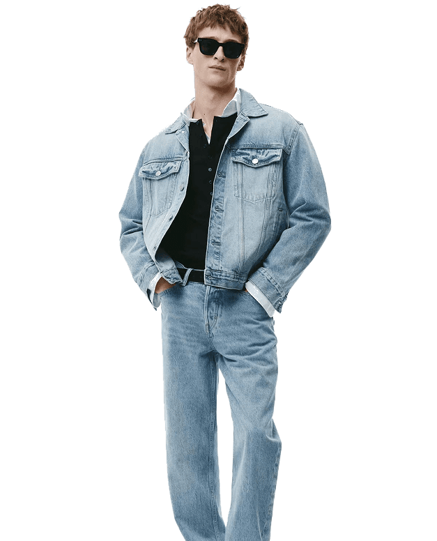 Model wearing skinny denim